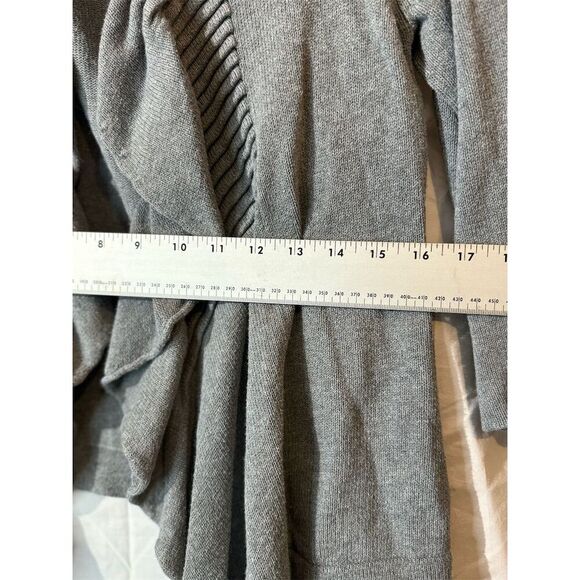 Soft Surroundings Ruffle Cardigan M Open Front Cozy Waterfall Knit Feminine Chic - Picture 6 of 10